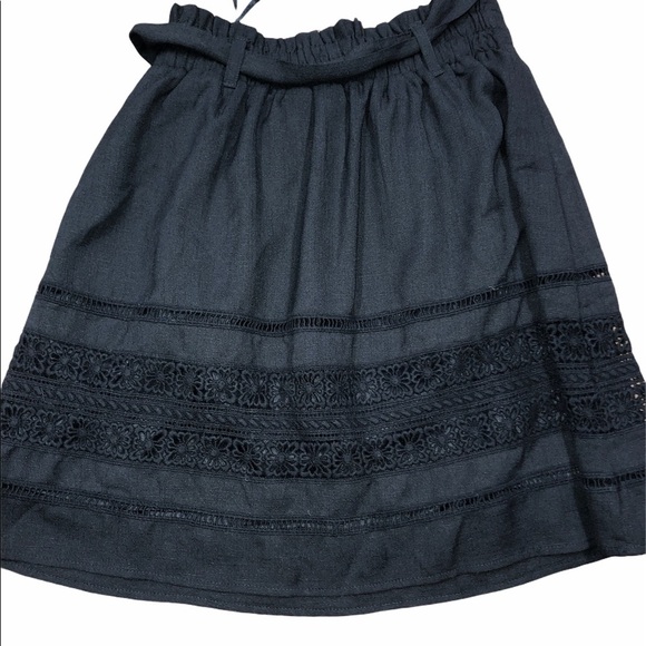 Francesca’s Blue Rain black dainty crochet skirt - Picture 2 of 5
